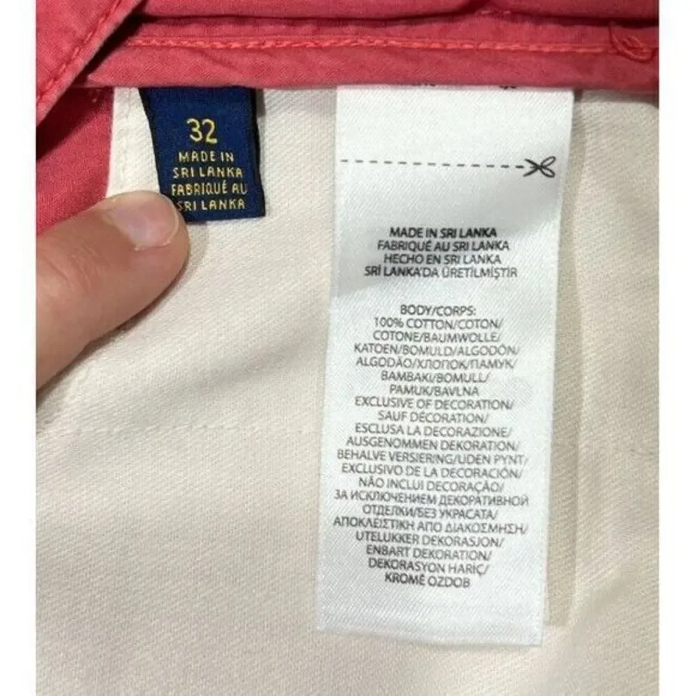 Polo‎ Ralph Lauren Shorts Men size 32 Relaxed Fit Flat Front Casual Cotton Coral